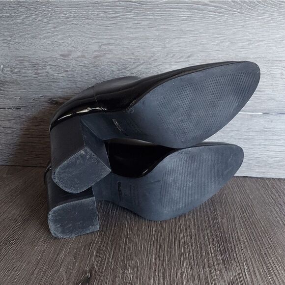 Intentionally Blank Nadia Patent Leather Block Heel Bootie in Black Size 8 - Picture 7 of 10